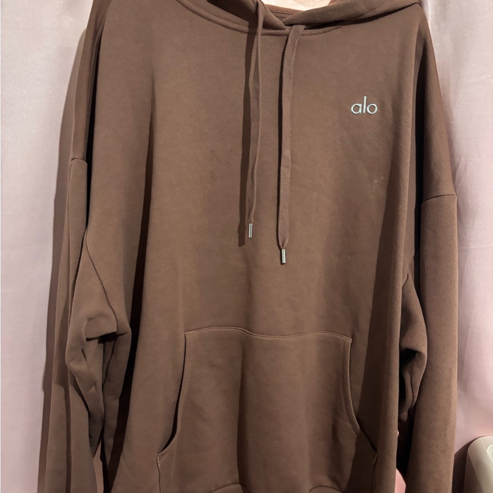 ALO Yoga Brown Hooded Sweatshirt